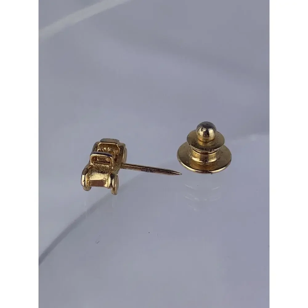 Convertible Car Gold Tone Tie Tack Pin Lapel Dune Buggy Vintage